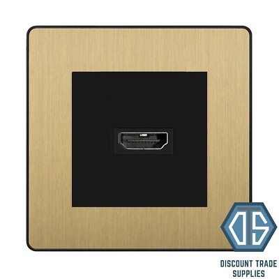 BG Evolve Satin Brass PCDSBHDMI1B 1 Gang Single HDMI Buchse