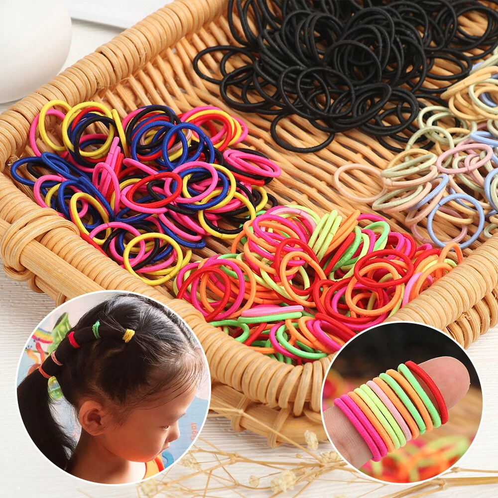 2cm/2.5cm Thin Mini Hair Ropes Rubber Bands Kids Hair Ties Ponytail Hair  Holder