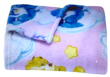 NEW Franco Care Bears 'Cotton Clouds' - SuperSoft Plush Throw Blanket 46"X60'