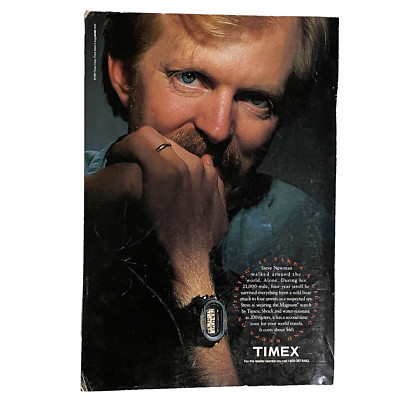 Print Ad 1991 Timex Watch Magnum Steve Newman Time Piece Paper