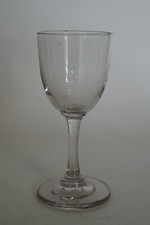 Antique Plain Crystal Small Wine / Cordial Glass with a swirl gadget & LILAC hue