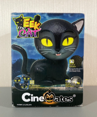 Cinemates Eek The Cat Talking Singing Animated Halloween Decor w