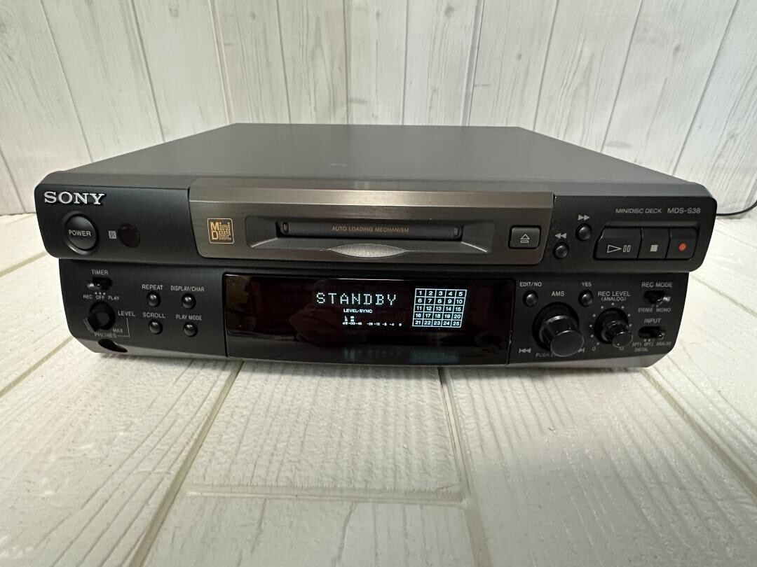 その他 SONY MINIDISC MDS-S38 SONY MDS-S38 Black MD Deck Recorder Body Only Fully Tested