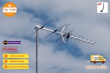 Long Range Yagi HDTV Antenna Outdoor 250 Mile UHF VHF FM Signal Booster