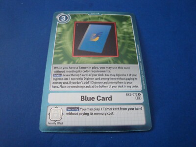 Digimon Blue Card EX2-072 R Foil NM/M Digital Hazard