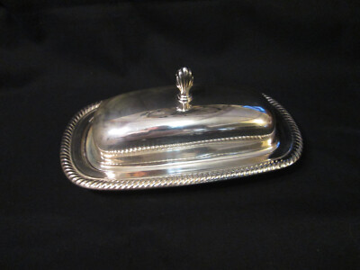 Vintage WM Rogers 887 Silver Plated 3 Piece Butter Dish | eBay