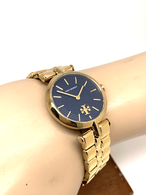 Tory Burch Women's Watch TBW2043 Kira Quartz Blue Dial Gold