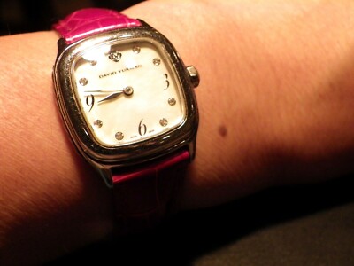 David Yurman Stainless Steel 25MM Mother of Pearl Face  display picture 1