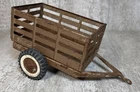 Vintage Tonka Toys Metal Two Wheel Brown Toy Stake Bed Trailer