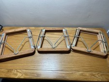 3 x Vintage Dunlop Holz Schl&auml;gerpressen Klemmen