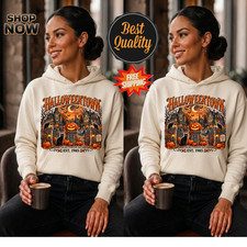 Halloweentown Pumpkin Scene Hoodie Haunted Village Halloween Sweatshirt