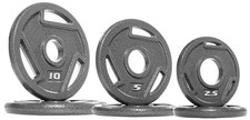 Signature Fitness Olympic 2" Cast Iron Weight Plate for Strength Training 35LB
