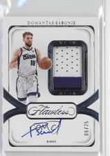 2023-24 Panini Flawless Signature Prime Materials /25 Domantas Sabonis Auto 3d3