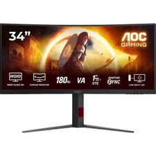 AOC CU34G4 34 Zoll WQHD Monitor Schwarz/Rot LED