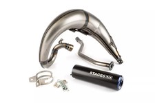 Auspuff Stage6 Streetrace high mount CNC blau / schwarz Yamaha DT50