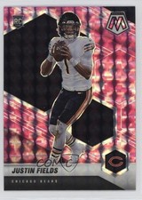 2021 Panini Mosaic Rookies Pink Camo Mosaic Prizm Justin Fields #304 0ss0