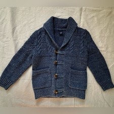 GAP Kids' Cable Knit Cardigan - Dark Blue