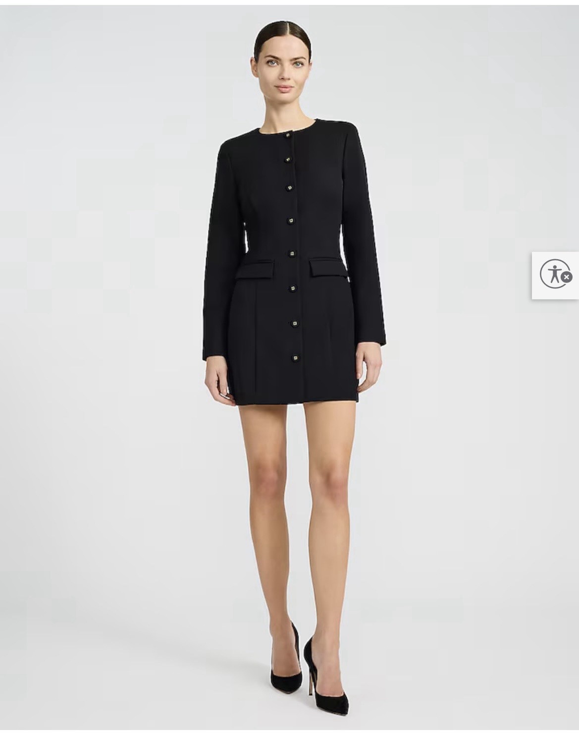 NWT Express Crew Neck Long Sleeve Mini Blazer Dress, Sz L