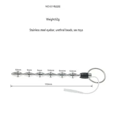 Length 150mm Shock Stainless Steel Urethral Stretching Dilator Plug E-Stim