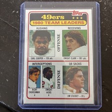 1981 Topps - Team Leaders Dwight Clark, Earl Cooper, Dwight Hicks #319 (RC)