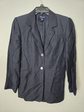 Ann Taylor Womens Jacket Two Button Navy Blazer. Size 6