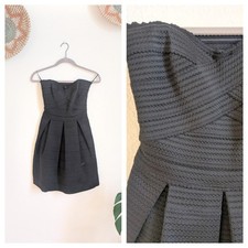 Express Black Strapless Bandage Mini Dress XS Sweetheart Neck Slimming