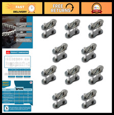 50 Roller Chain Connecting Links - Heavy Duty, Durable, 10 Pack for Bikes Mach