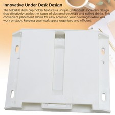 Fold Out Desk Cup Holder ABS Stable Space Saving Retractable Table Drink Holder
