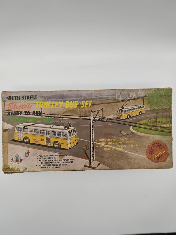 Vintage South Street Electric Trolley Bus Set HO Scale Tested – RARE - Read!