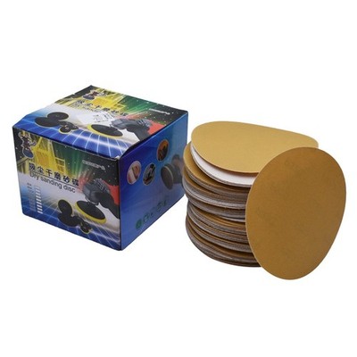 LABLT 100 Pack 6'' NO-Hole 320 Grit Discs Hook Loop Pads Sanding Disc Flocking