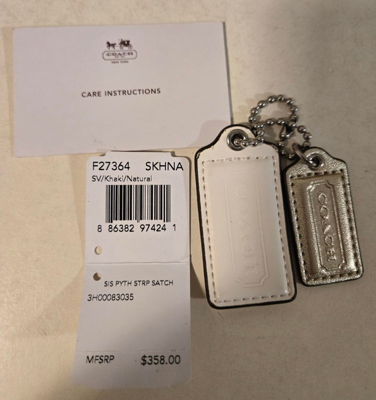 COACH Authentic Signature Stripe Python Stripe Sa… - image 10