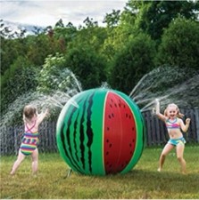 Outdoor Watermelon Sprinkler 24" by Splash Buddies Summer Fun Ages 3 - New