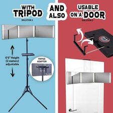 360 Mirror With Tripod 4 Led Usb-c Rechargeable Hair Cutting Self Grooming Mirr 360 Mirror With Tripod 4 Led Usb-c Rechargeable Hair Cutting Self Grooming Mirr