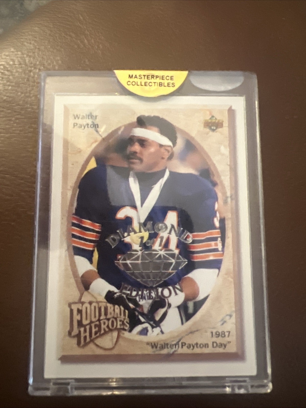 1992 Upper Deck Heroes 5x7 Box Topper Walter Payton 1987 Walter Payton Day 1/1