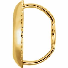 10K Yellow Gold Threaded Earring Back With 6.3mm Pad