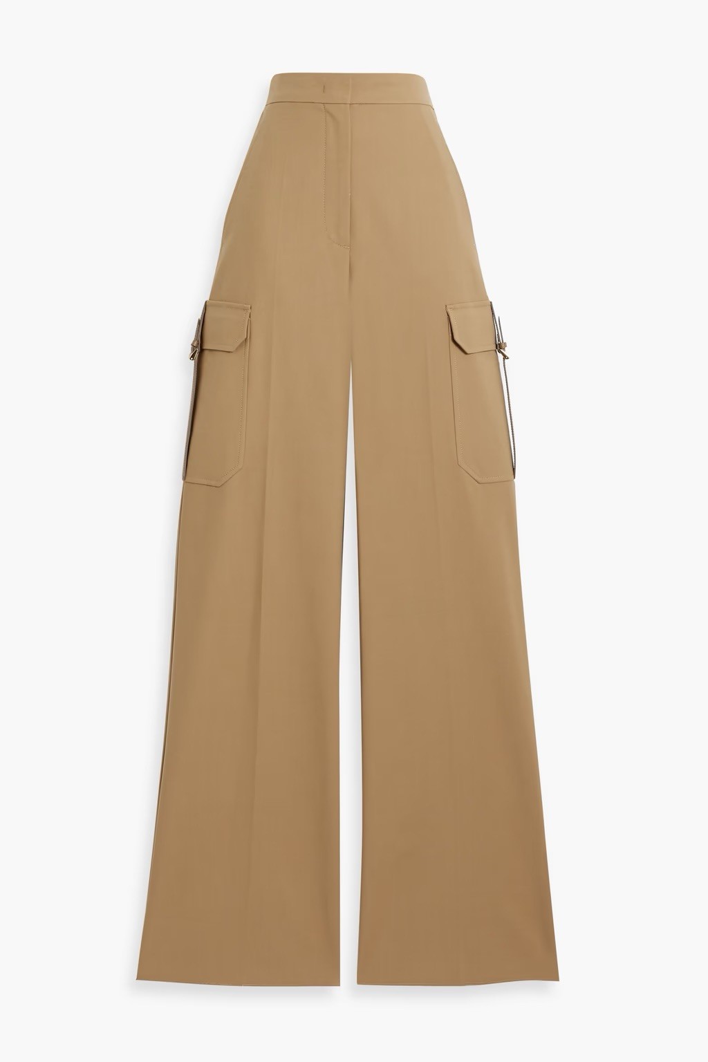 MAX MARA Edda cotton-blend wide-leg cargo pants in Sand