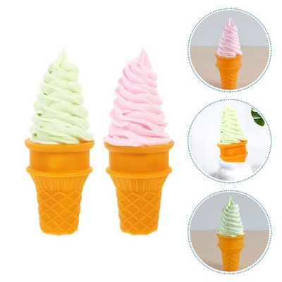 2 Pcs Eiscreme-requisite So Tun, Als Würden Sie Spielzeug Spielen