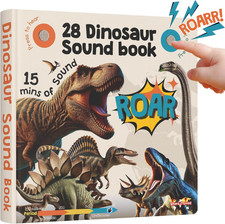 Dinosaur Sound Book for Kids 3-5, 28 Realistic Sounds. Explore Land, Sky,  Sea