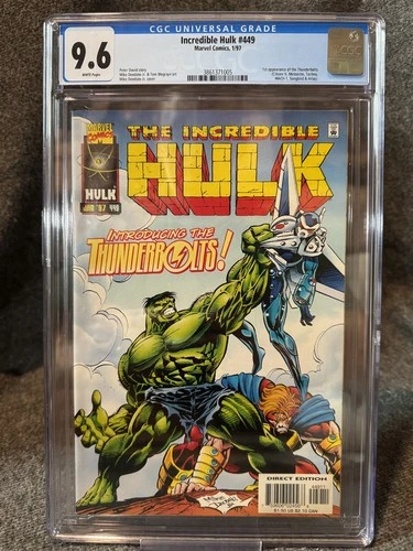 Incredible Hulk #449 CGC 9.6 (1997 Marvel) 1st Thunderbolts - Free Combine Ship