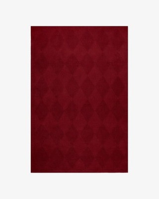 Tiefroter Handgetufteter Teppich Handgefertigt Luxuriös Carpet Für Wohnzimmer...
