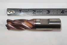 3/4'' Rgh EndMill 4-Flute x 1-1/4 LOC x 3-1/2" OAL TiCN Coated 45° Ch. Regrind