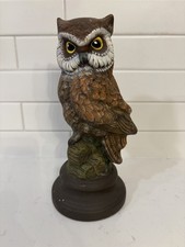 Vintage Ceramic Great Horned Owl 8 1/2   Tall
