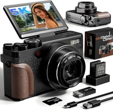 5K 64MP Digital Camera for Photography  YouTube Vlogging - 18X Zoom UHD Auto...