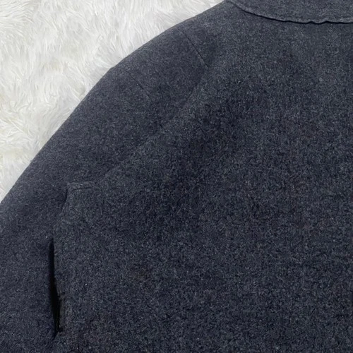 45rpm Charcoal Wool Mock Neck Collarless Jacket Embroidered Japan Size 3 image 11