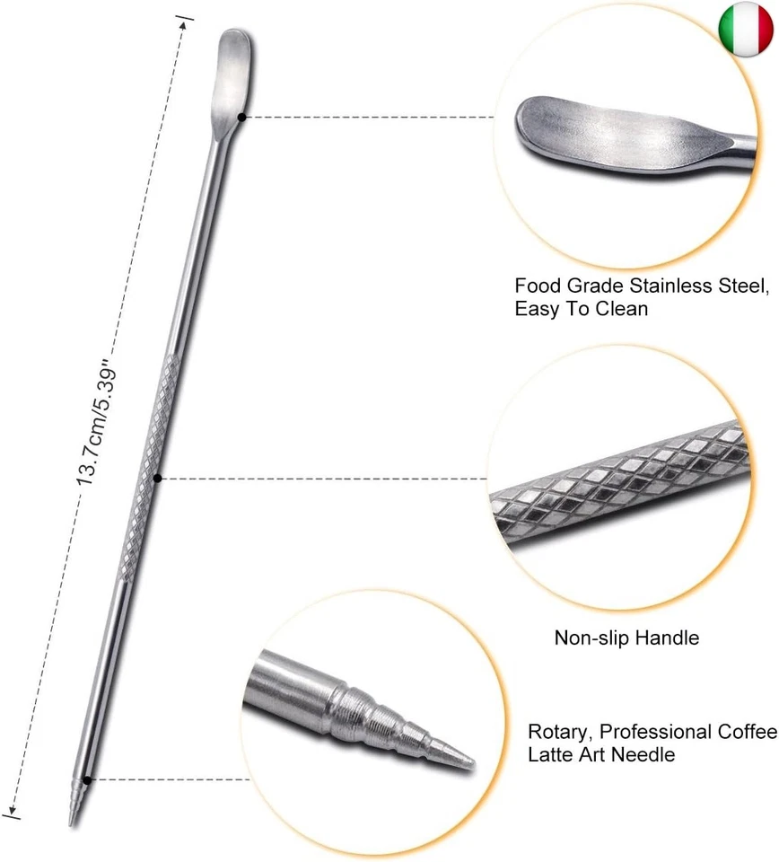 Jarra de leche, espumador de mano de acero inoxidable de 350 ml, crema de café, - Immagine 3 di 4