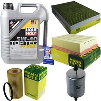 Inspektionspaket 5L Liqui Moly Top Tec 4100 5W-40 FüR Audi A4 Cabriolet 2.0 Tfsi