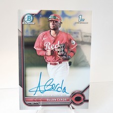 2022 Bowman Chrome Allan Cerda Prospect Auto #CPA-AC Reds