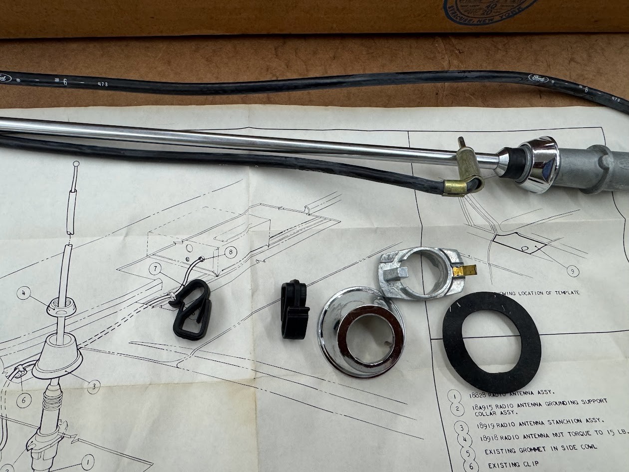 NOS FORD C5ZZ 18813 A  Radio Antenna for 64 1/2 -68 Mustang, Shelby, Cougar