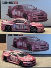 MINI GT Kaido House Nissan Skyline GT-R R34 Pink Racing Factory 1:64 Fig #128