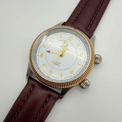 Poljot Alarm 18 Jewels Armbanduhr silber gold